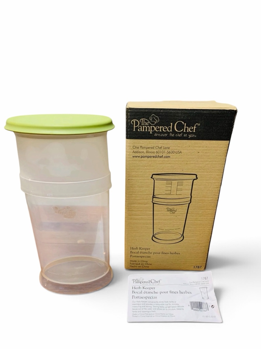 Pampered Chef Herb Keeper #1789 Green New In Box